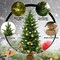 3 Feet Tabletop Christmas Tree with 50 LED Lights and Timer PVC PE Branches and Cement Base